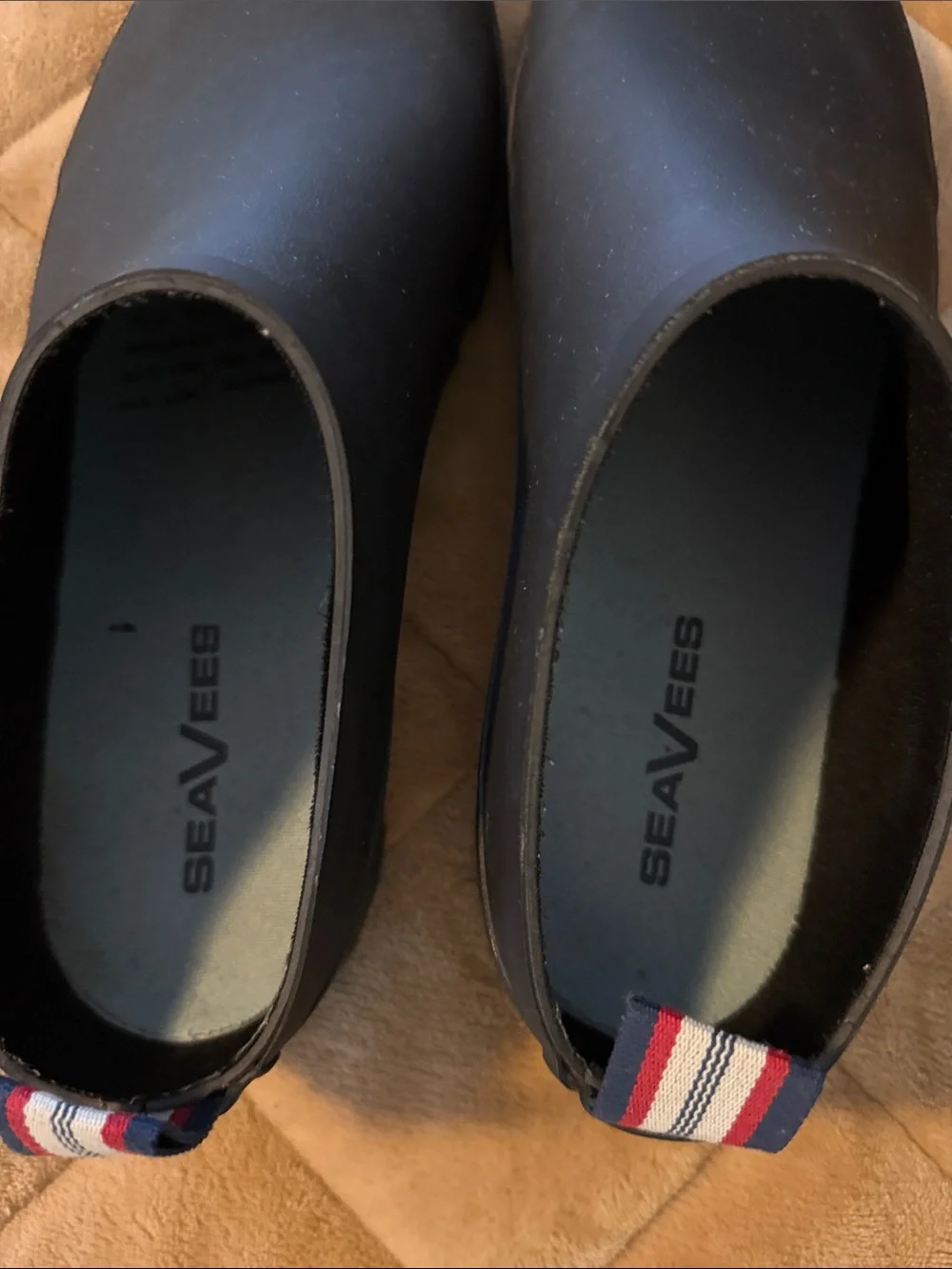 SeaVees Matte Black Bodega Waterproof Slip-On Rain/boat Clogs